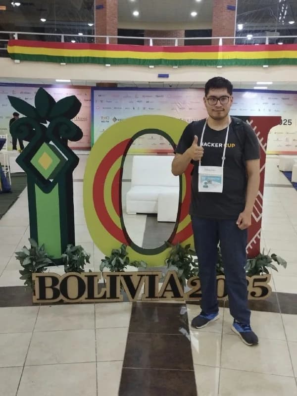 Nicolas Alba serving on the IOI 2025 Host Scientific Committee in Sucre